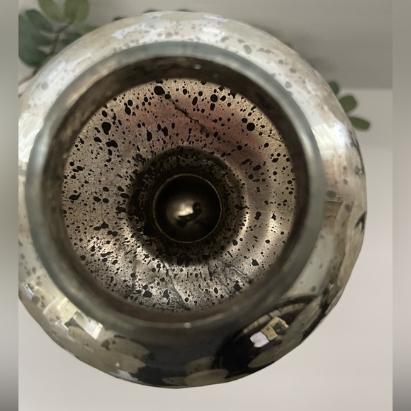 Large Mercury Glass Apothecary Vase with Lid - Picture 6 of 6